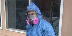 Mold Removal Technician At Residential Job Site